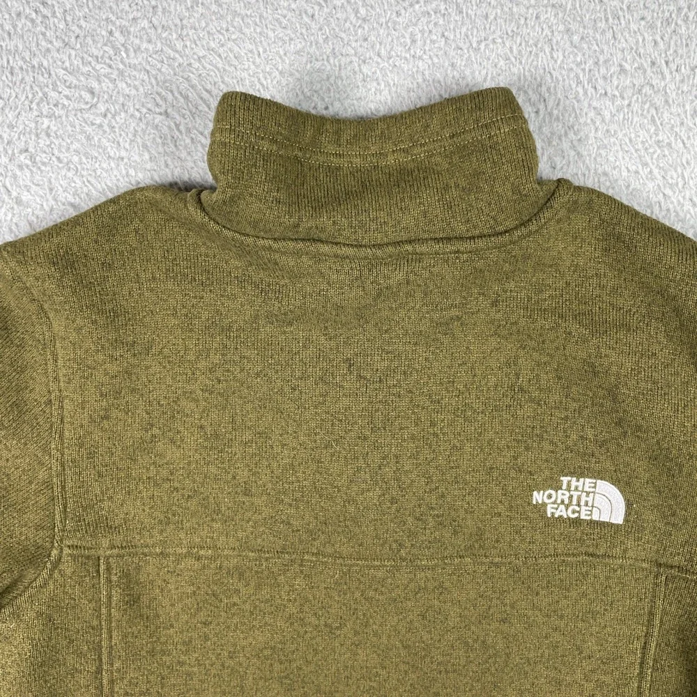 The North Face Gordon Lyons 1/4 Zip Fleece Mens Medium Olive Green Sweater